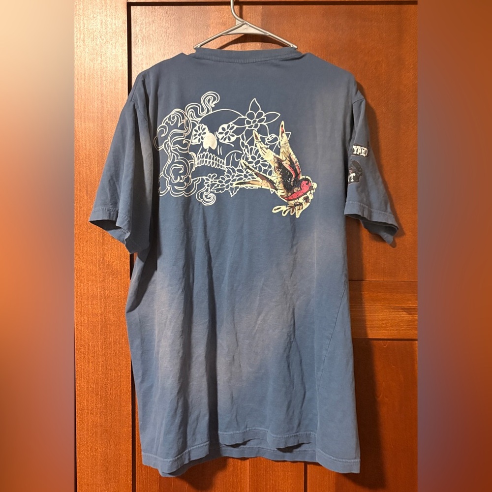 Ed Hardy Skull and Rose Graphic T-shirt - Picture 2 of 6